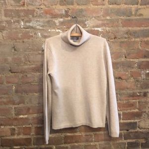 Neiman Marcus cream turtleneck sweater